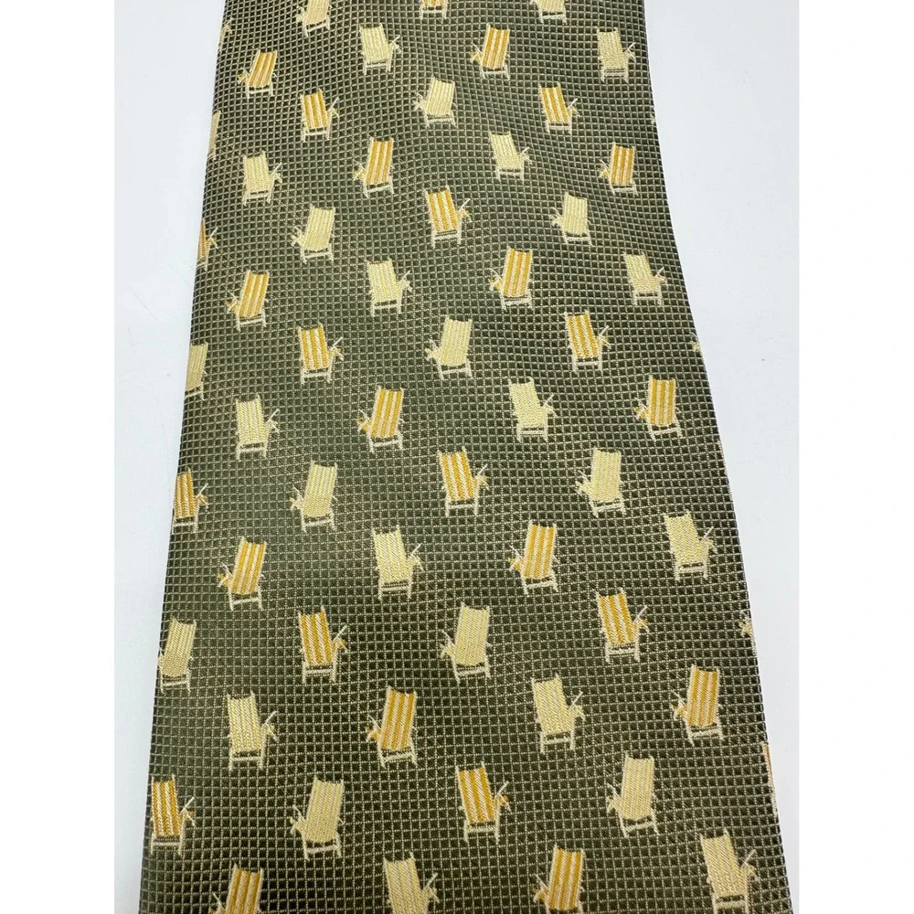 Tommy Bahama Tie Mens Off‎ Island Tropical Beach Chair Silk Blend Green OS